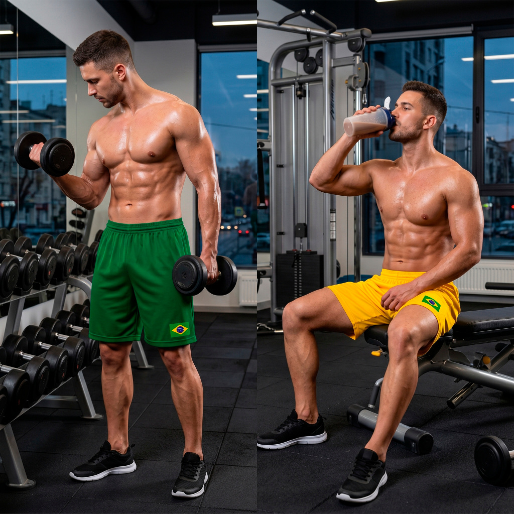 Shorts Dry Brasil Copa Mundo Seleção Copa Brasileira Masculino Academia Futebol Verde Amarelo Bombey