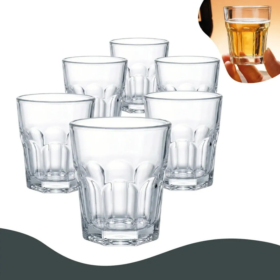 Kit Jogo 6 Copos Para Dose Shot Tequila De Vidro 40ml Clear Hauskraft