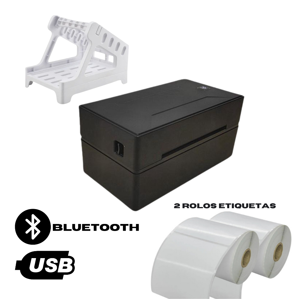 Impressora Térmica Usb Tipo Zebra Elgin L42 + Suporte + 500 Etiquetas