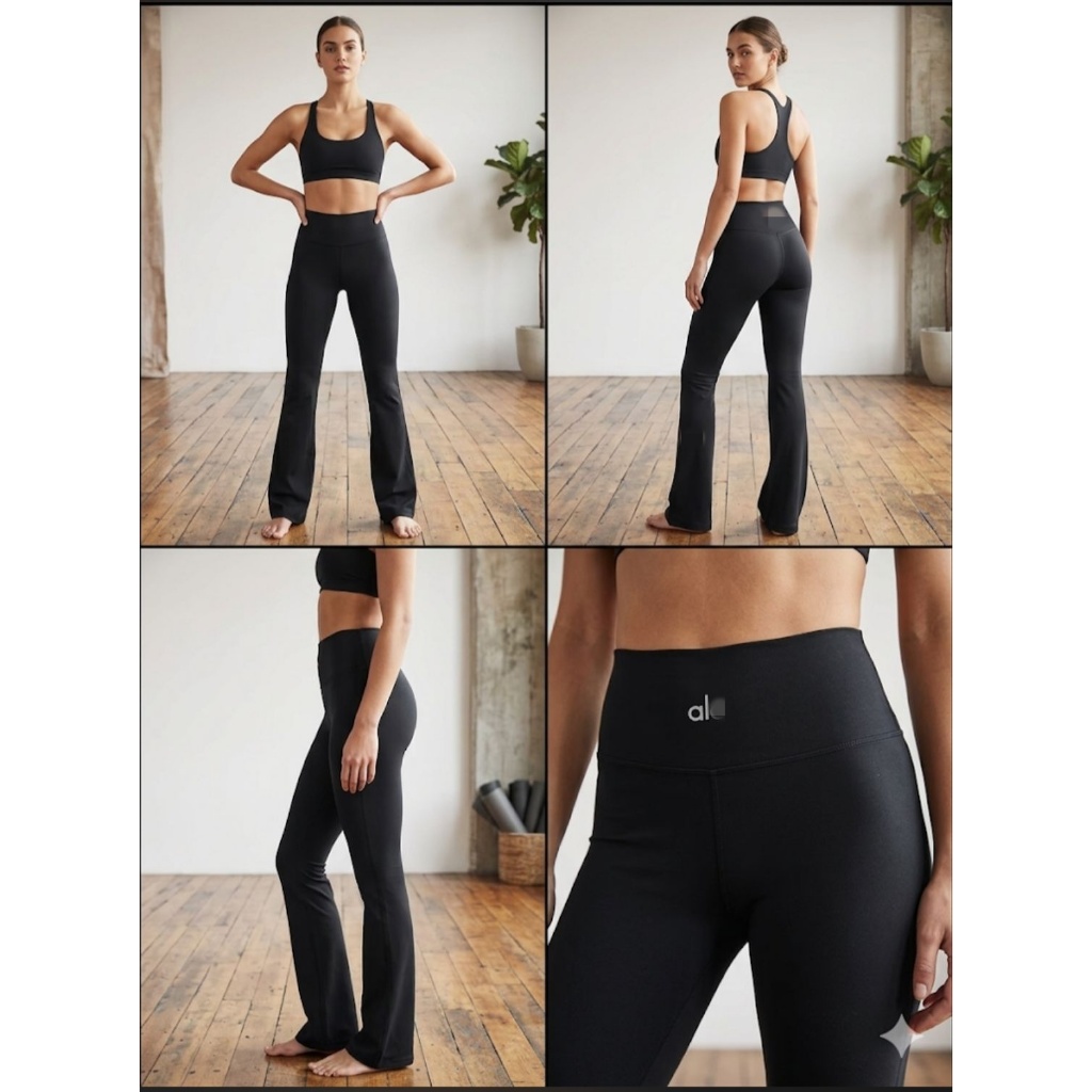 CALÇA  LEGGING FLARE BAILARINA CINTURA ALTA POLIMIDA PREMIUM ZERO TRANSPARENCIA MODELA BUMBUM
