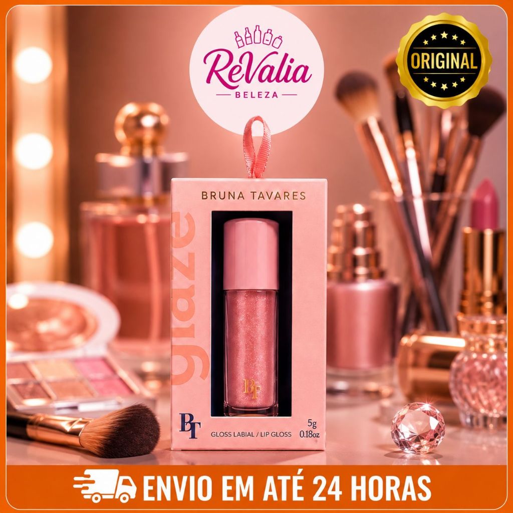 Gloss Labial Bruna Tavares Glaze Original Efeito Vinil Alta Pigmentação