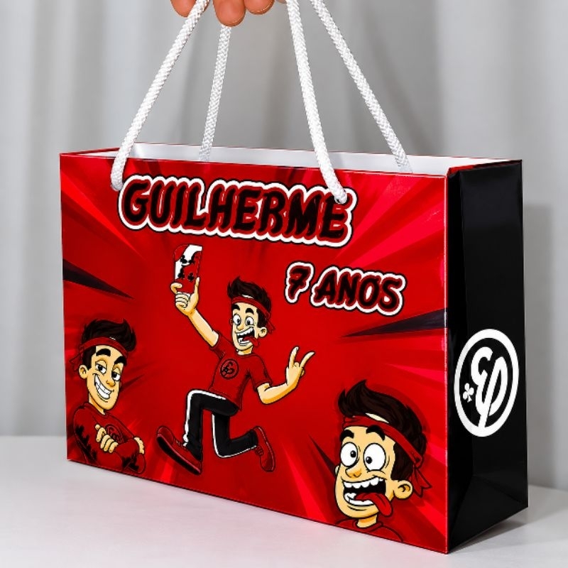Sacolinha Personalizada Enaldinho-PEGUE E MONTE/lembrancinha de aniversário 20x15x5