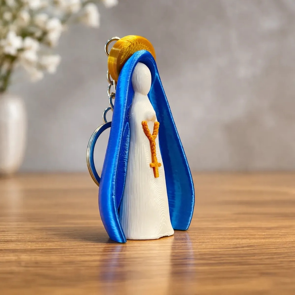 CHAVEIRO NOSSA SENHORA APARECIDA 3D CATÓLICO PERSONALIZADO PRESENTE RELIGIOSO