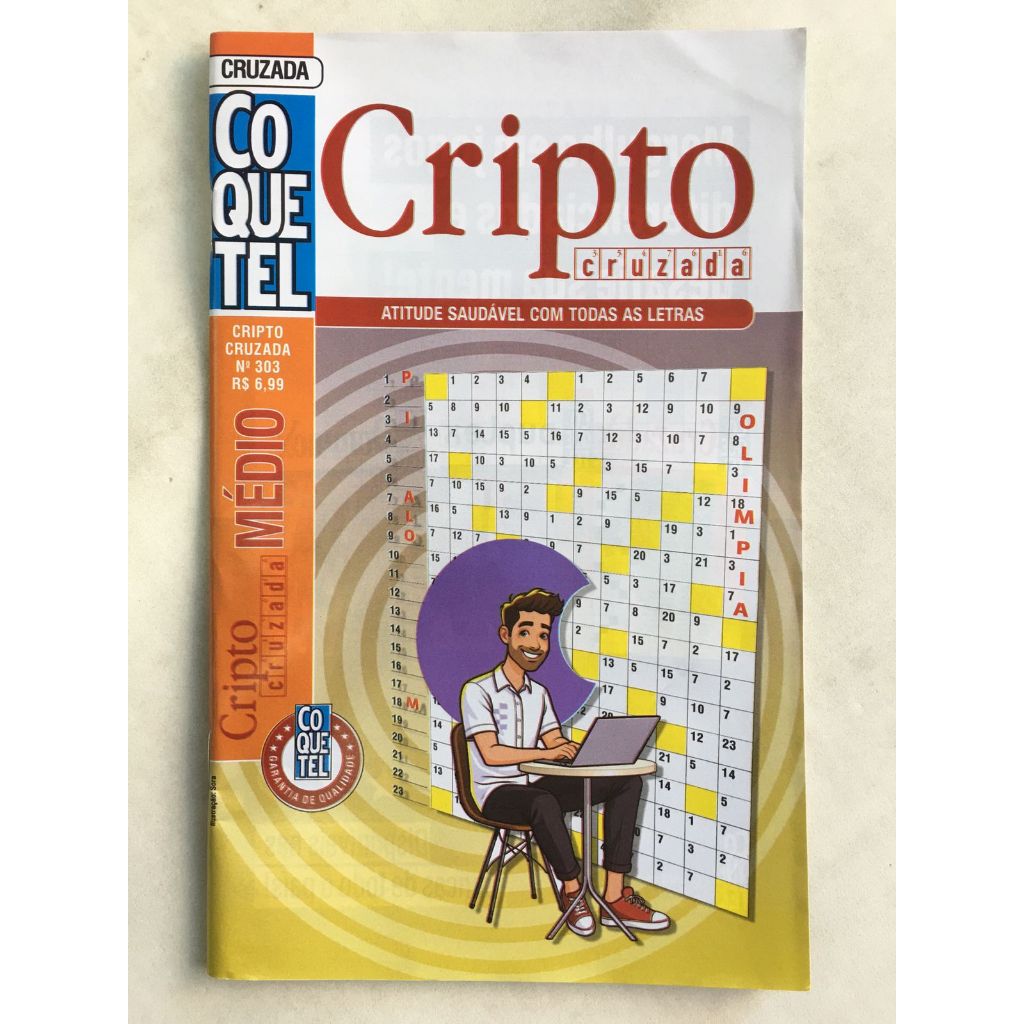 Passatempo Coquetel Cripto Cruzada Nível Médio