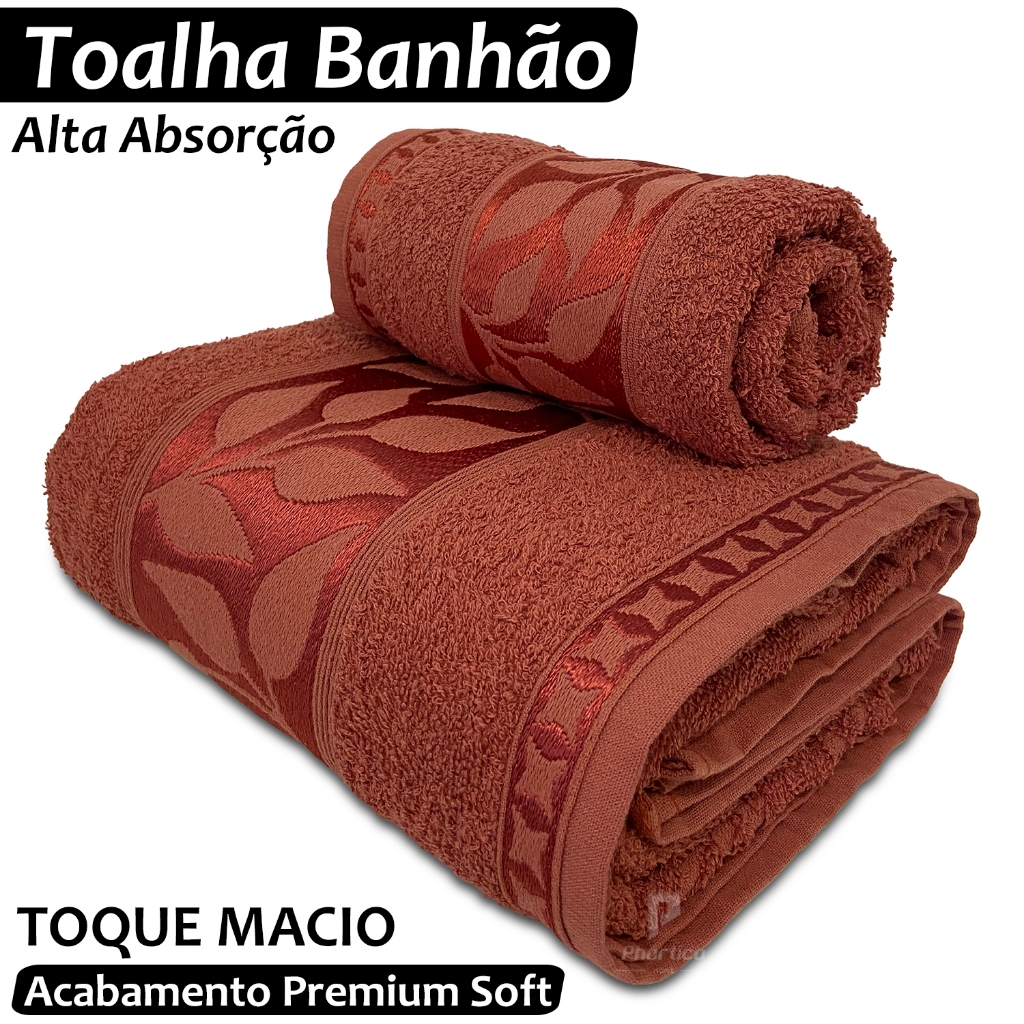 Toalha de Banho e Rosto – Banhão – Grande Alta Absorção – Aura Valletex | 1 Banhão + 1 Rosto