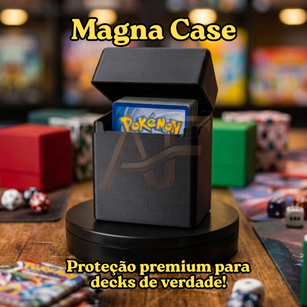 Deck Box Case de Objetos Universal Cartas TCG Pokémon e Yu-Gi-Oh  Rígido Premium MagnaCase Pro