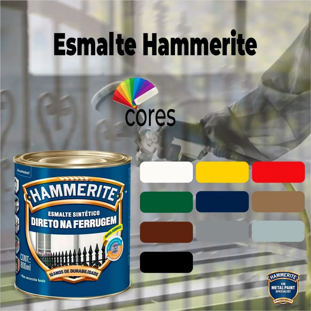 Esmalte Sintético Hammerite 800ml Coral Direto na Ferrugem · foto 2