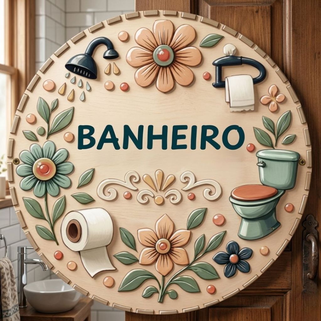 Quadro Placa Decorativa Banheiro Colorido Informativo Vintage Alta Definição Charmoso Bar Escritorio