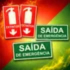 Kit 4 Placas Sinalização Extintor + Saida Emergencia 10x20
