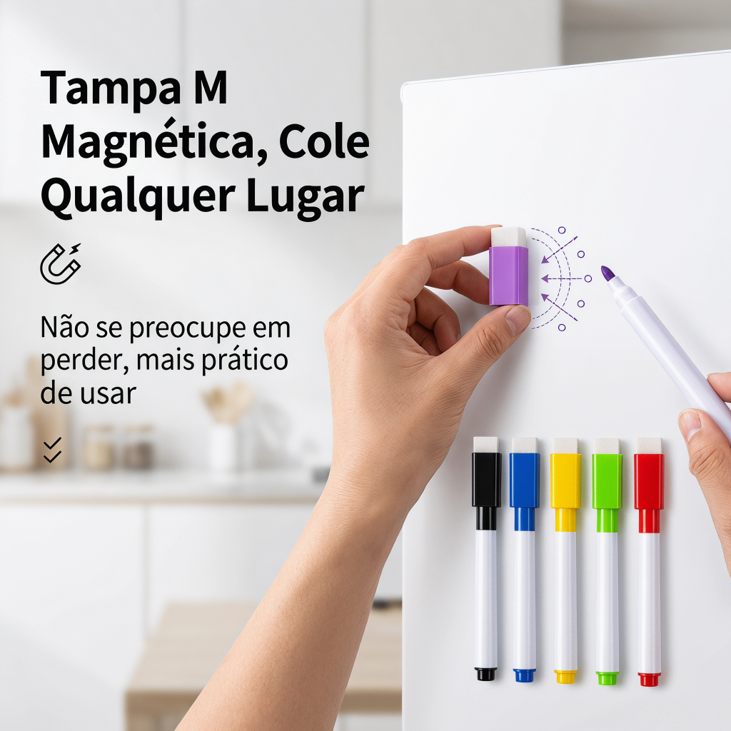 6 Cores Caneta Quadro Branco Ponta 3,1mm Baixo Odor para Escola Escritório Ensino Online · foto 2