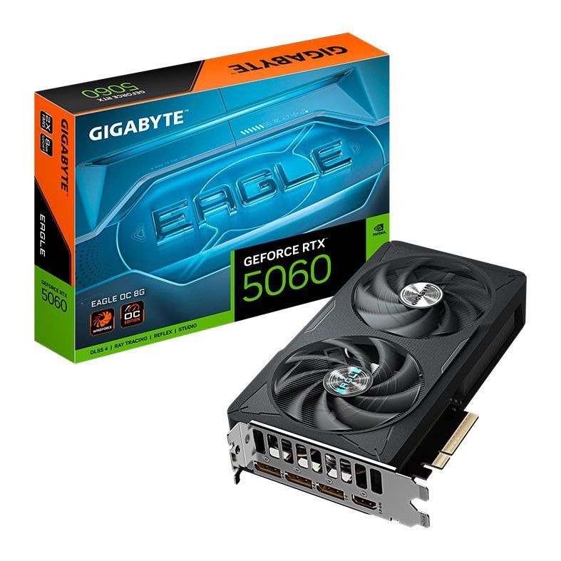 Placa de Video Gigabyte GeForce RTX 5060 Eagle OC, 8GB, GDDR7, 128-bit