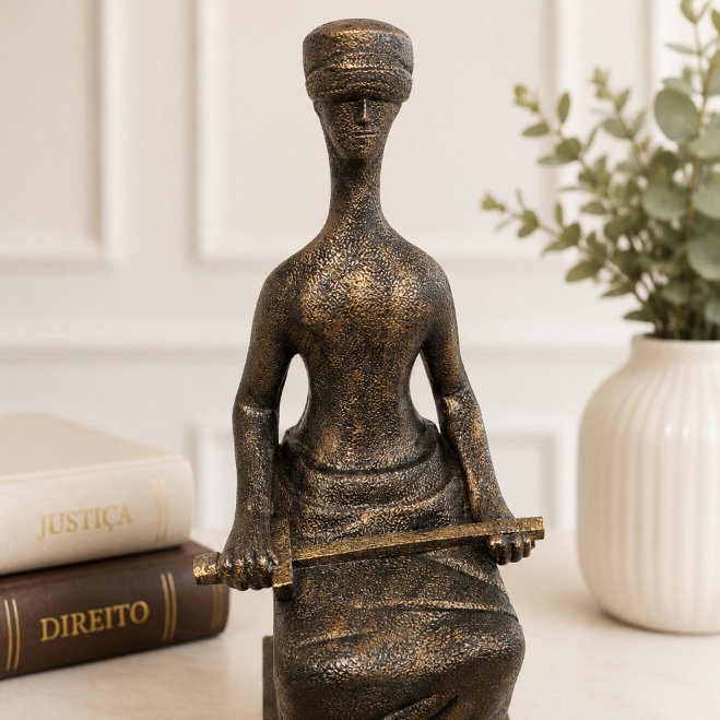 Estátua escultura enfeite da justiça de advogado Dama deusa da justica supremo