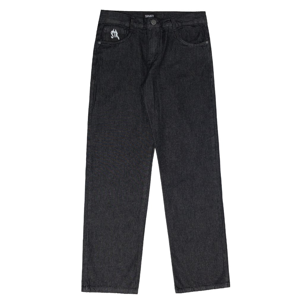 Calça Baggy Jeans Stranger Reta Premium Masculina