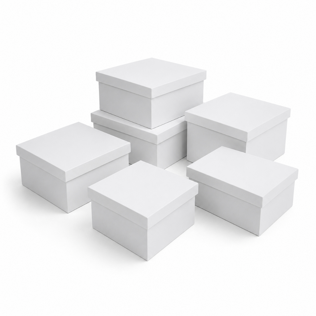 Kit 6 Caixas 100% MDF Brancas Ou MDF Cru 17x17x07cm Para Lembrancinhas Presentes E Artesanato Festa