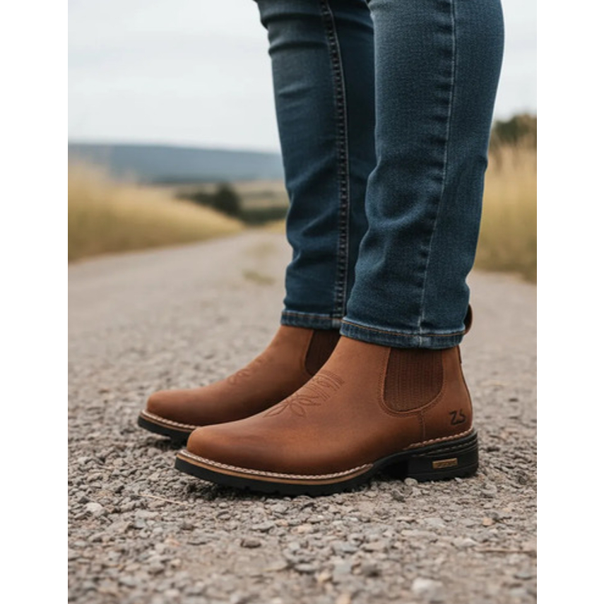 Botina Zebu Mustang Terra Bota Cowboy Para Pecuária Fazenda E Passeios Rurais