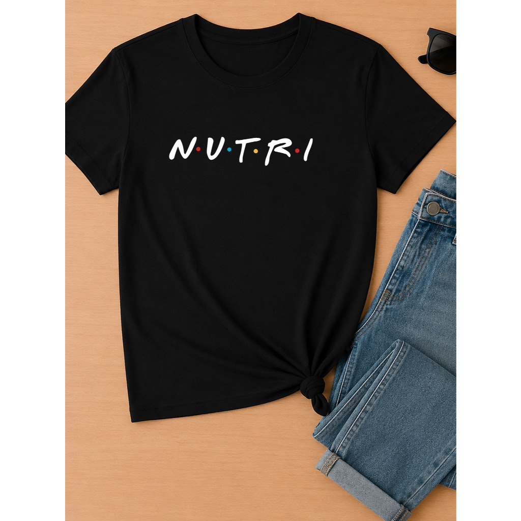 Camiseta Feminina Babylook t-shirt NUTRI BOLINHAS 100% Algodão Faculdade Nutricionista nutrição