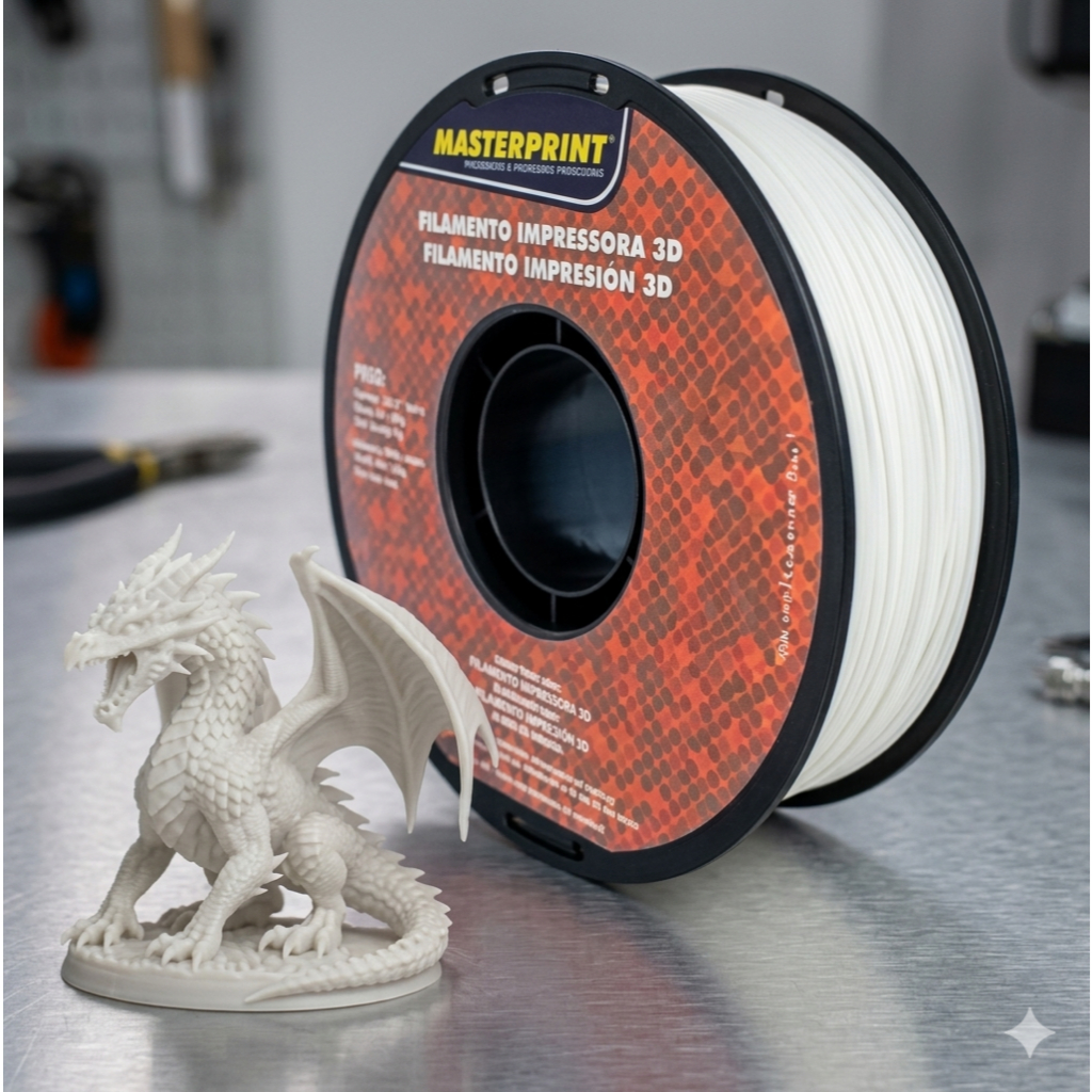 Filamento 3d Petg 1kg 1,75mm Impressão Masterprint Premium Varias Cores 3d - Miniatura 2