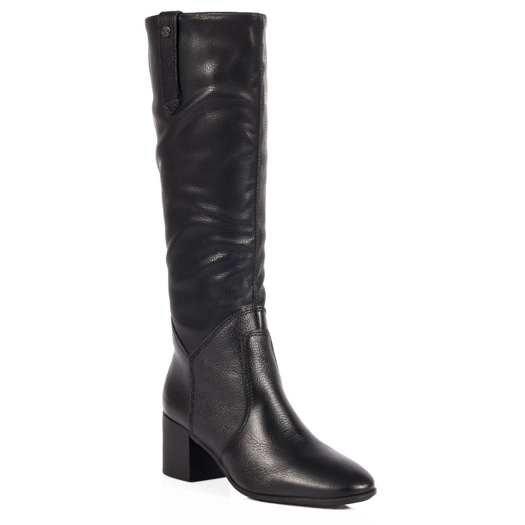 Bota Feminina Bottero cano Longo Salto Bloco Grosso Confortável - Preto