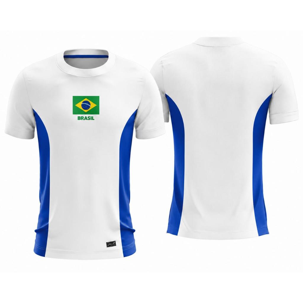 Camisa Camiseta Brasil Dry Fit Leve Torcida Amarela Masculina e Feminina Dry Fit Promoção Futebol