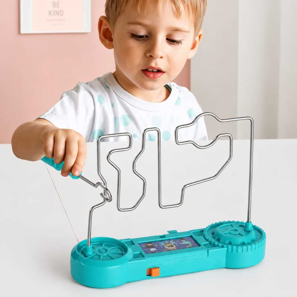 Jogo Mesa Desafio Labirinto Do Choque Brinquedo Com Som E Luz