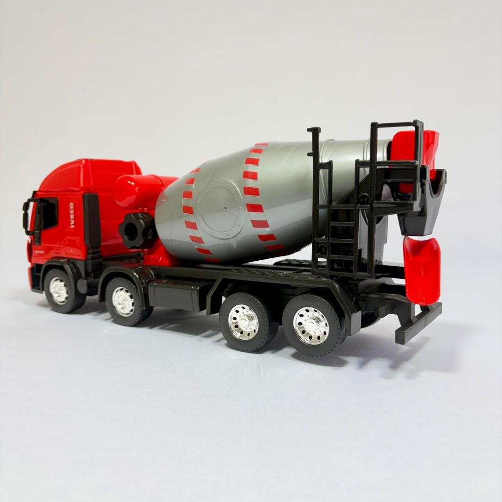 Caminhão Iveco Teto Alto Bi-Truck Betoneira Miniatura Original - Usual Brinquedos — imagem 2 de 2