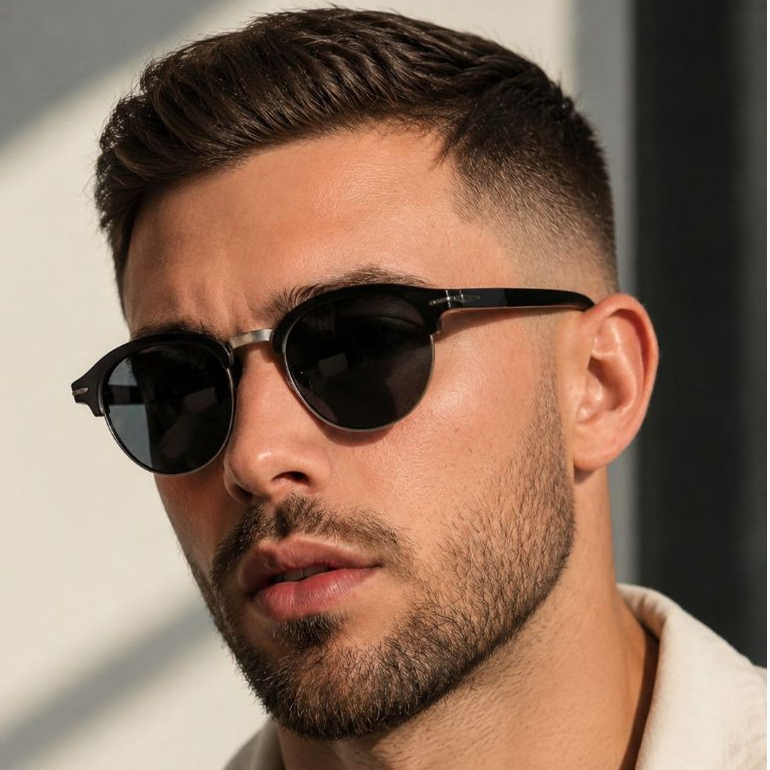 oculos de sol redondo premium com proteçao uv400 polarizado masculino e feminino