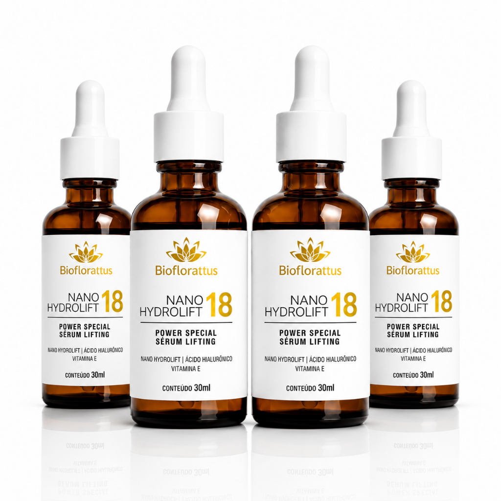 Kit 4 Sérum Facial Efeito Cinderela Lifting Instantâneo Anti Rugas e com Ácido Hialurônico