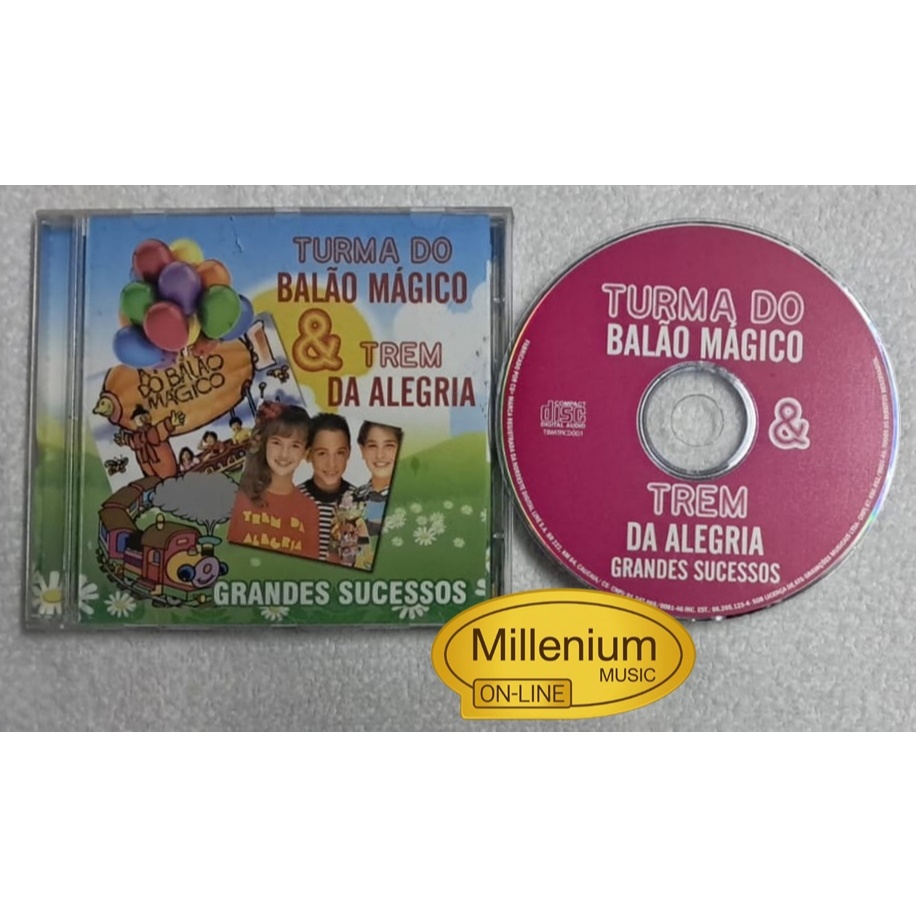 CD A Turma Do Balão Mágico Trem Da Alegria  Grandes Sucessos 1999 Original Gravadora Colecionador Ótimo Estado