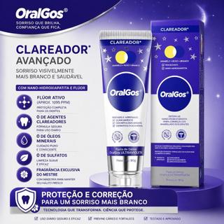OralGos Pasta de Dentes Roxa com Aroma Refrescante, Fórmula Suave, Uso Diário