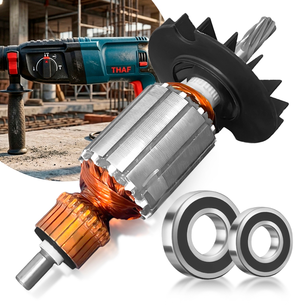 Induzido Rolamento Compatível Martelete Nakasaki 110/220V