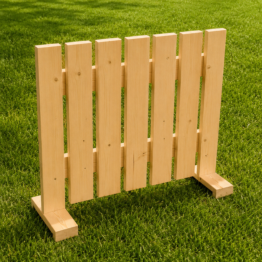 Cerca Decorativa de Madeira Pinus 70x60cm | Cerquinha para Jardim, Vasos e Decoração