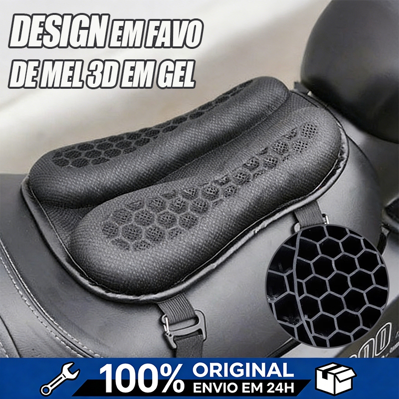 3D Almofada De Gel Para Assento De Moto Design ergonômico Respirável Para Motocicleta Confortável