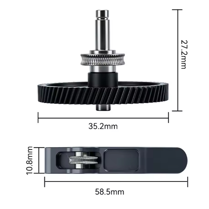 Engrenagem Extrusora Bambu Lab A1 A1 Mini Reposição Reforçada – Peça Original Upgrade