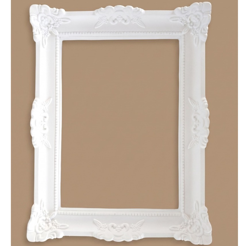 Moldura Resina Retangular Decoração Artesanato Espelho Pintura Espelho Artesanato 49X38,5