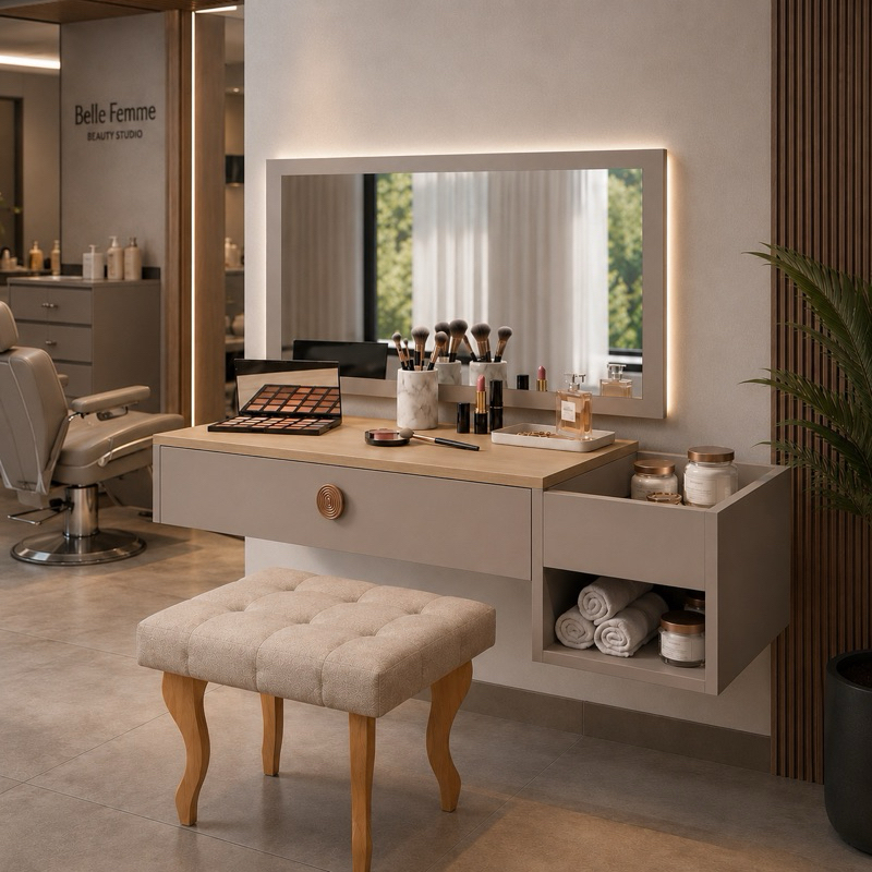 Makeup Bancada Penteadeira Salao Beleza Camarim Suspensa Make Quarto Body Splash Elias - PROMOÇÃO DE LANÇAMENTO