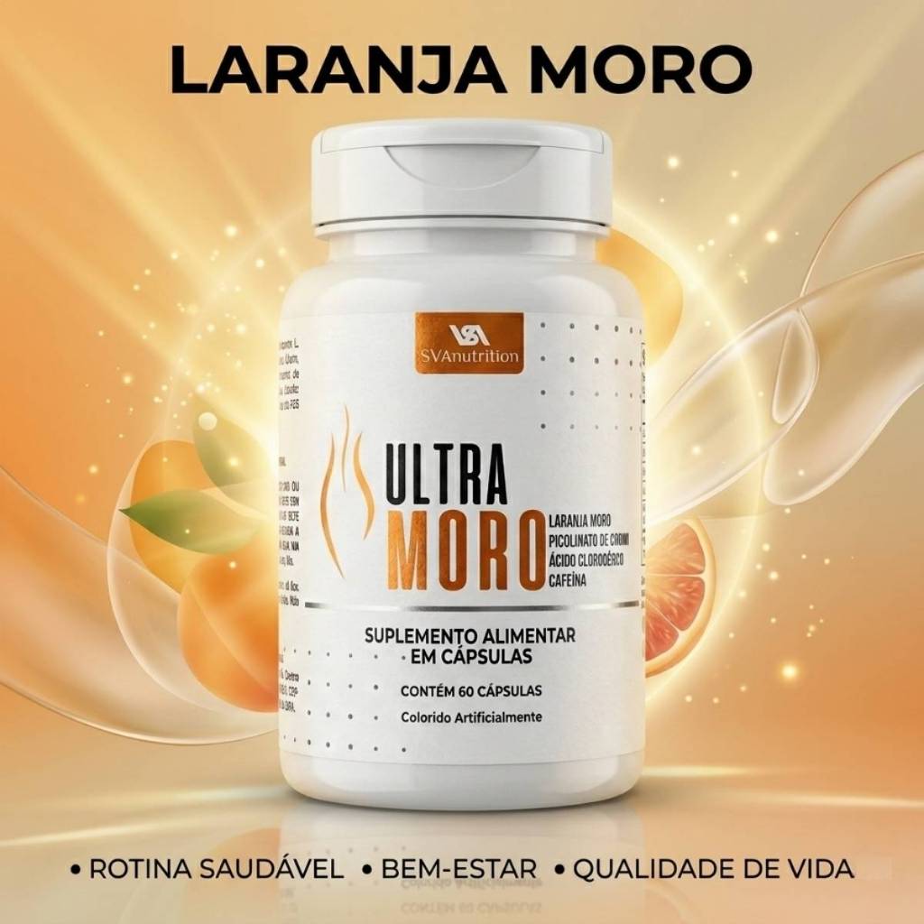 Laranja Moro Original + Picolinato de Cromo e Café Verde Morosil Cápsulas Sva Nutrition