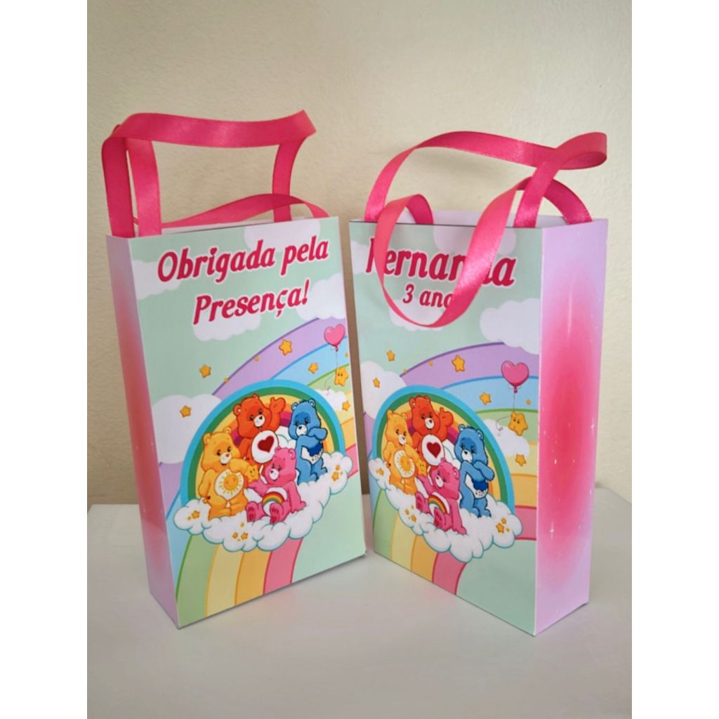 Sacolinhas Personalizadas Ursinhos Carinhosos Lembrancinhas  Para Aniversário