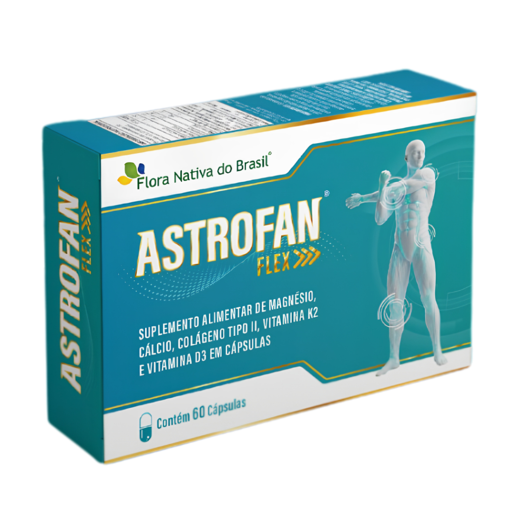 Astrofan Flex ( Colágeno Tipo 2 + Cálcio + Magnésio + Vitamina D3 + Vitamina K2) 60 Caps
