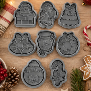 Kit Cortadores de Biscoito de Natal | Cortador natalino  – Cortadores para biscoito personalizado 🎄🍪