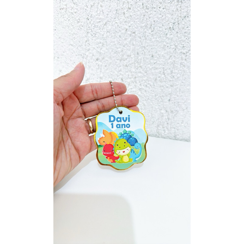 Tag Apliques Personalizados 3D para Lembrancinha | Dino Baby | Etiqueta Festa Infantil | Qualquer Tema | Dinossauro