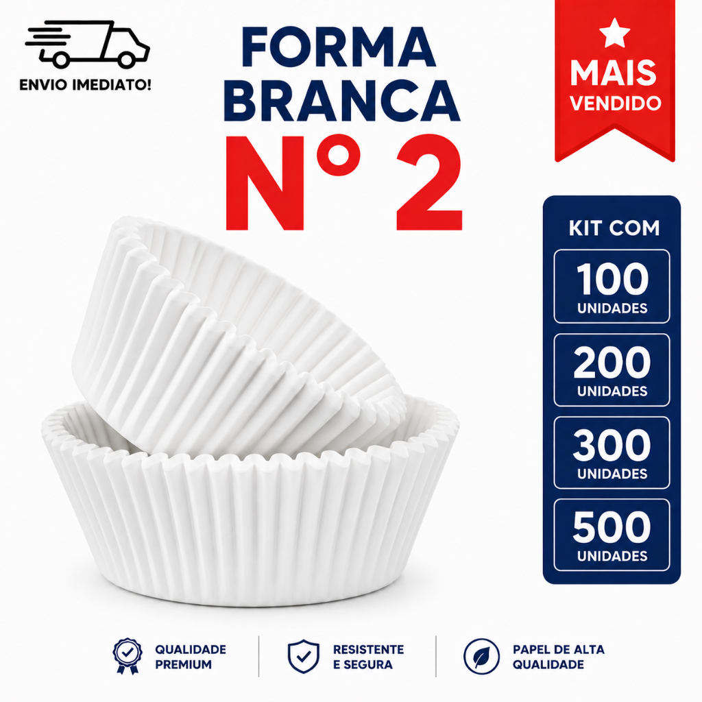 Formas De Papel N-02 Para Docinhos Empada Com 100/200/300/500 Unidades