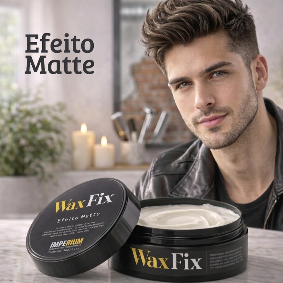 Pomada Cera Modeladora Styling Hair Matte Wax Fix 80g Fixação Forte Imperium