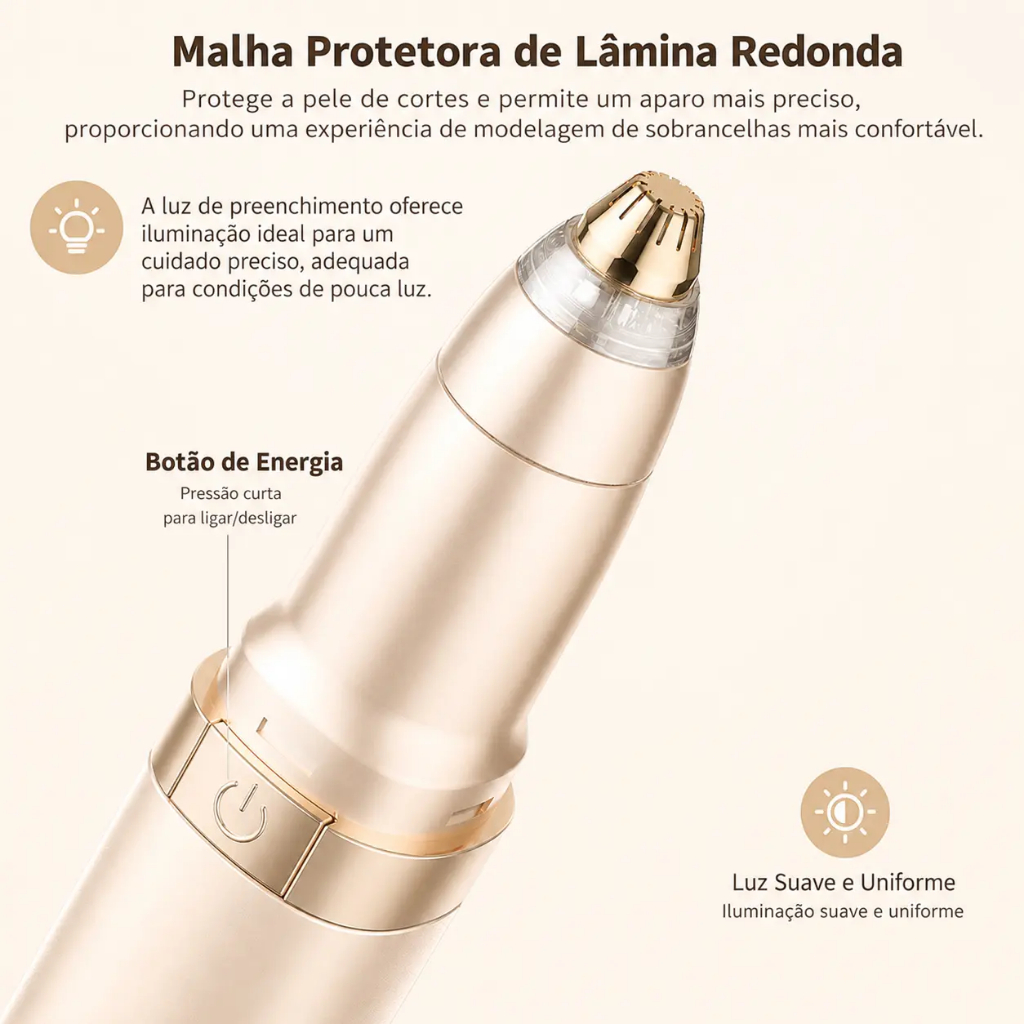 GOKOCO Aparador de Sobrancelhas e Curvador de Cílios Elétrico 2 em 1 Recarregável via USB com Aquecimento Rápido · foto 2