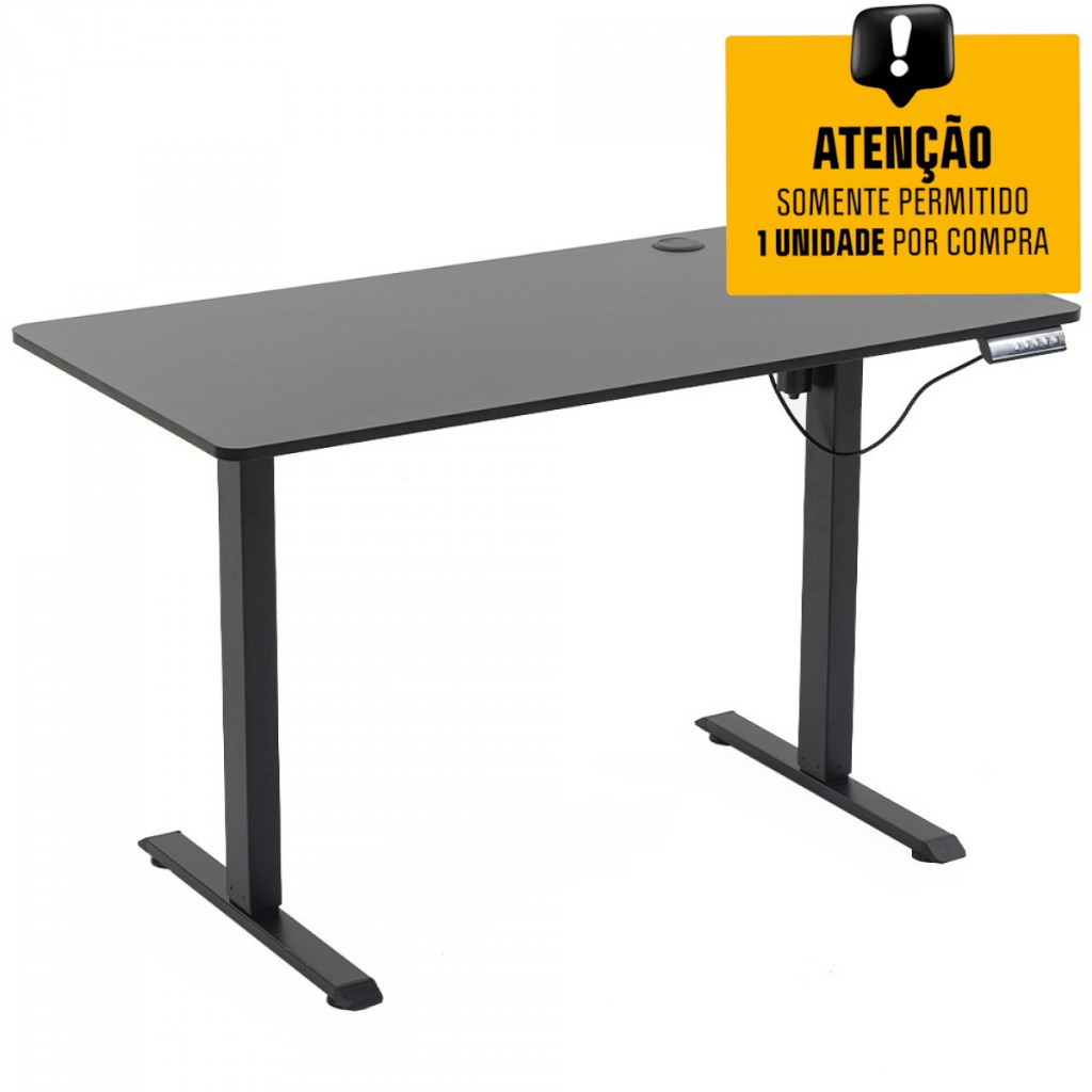 Mesa Para Escritório Dr.Office Balance, Altura Ajustável, Preta, DR-TB12060BA 