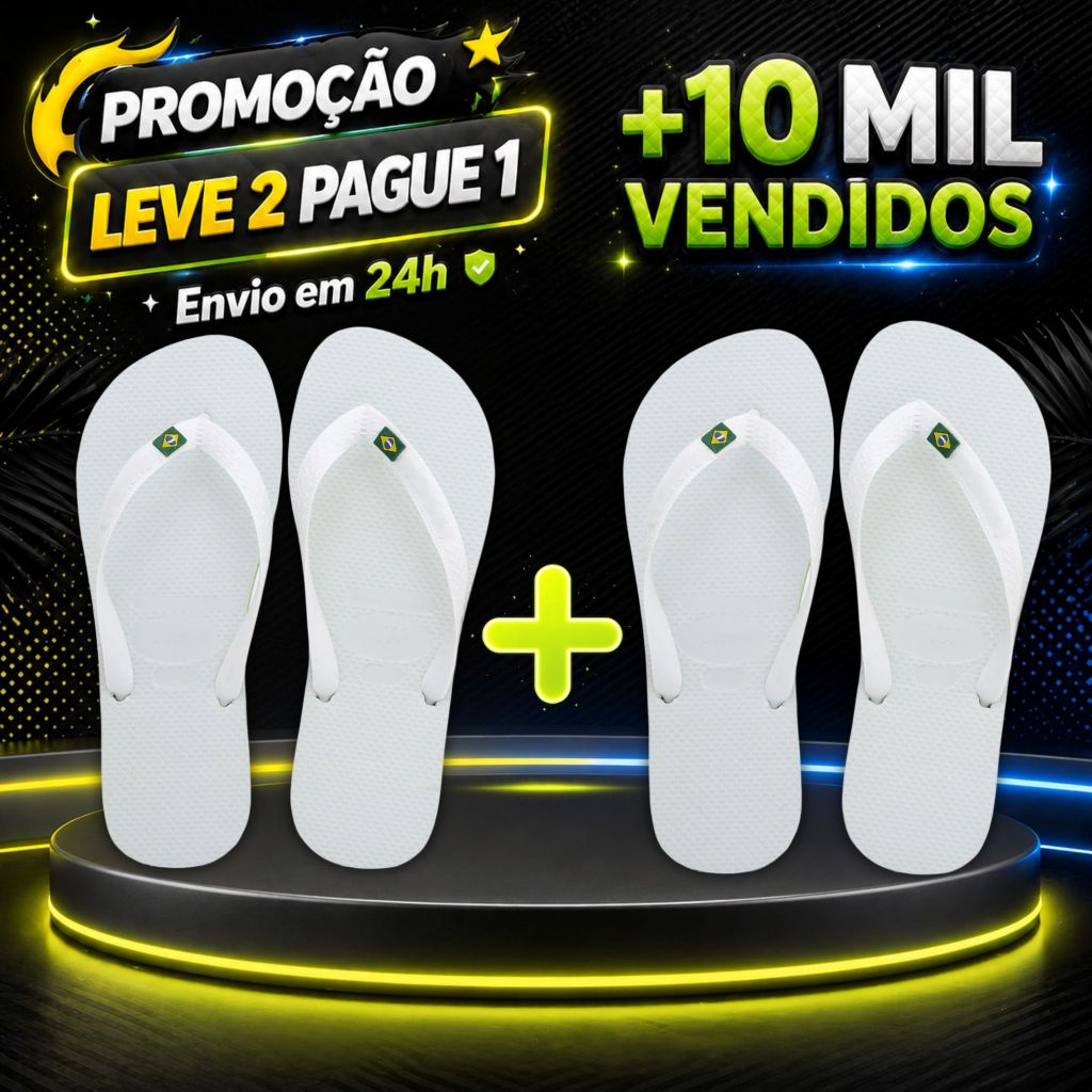 Chinelos do Brasil Bandeirinha Borracha Original Masculino e Feminino Sem marca Anti-Derrapante