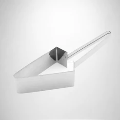 Cortador Bolo Torta Fatia Aço Inox Medio 10x8cm Brigadeiro Festa Doceria Padrão