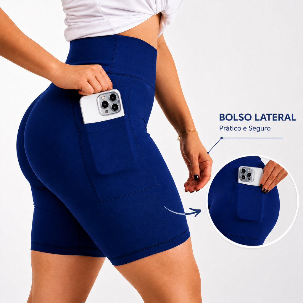 Short Feminino Esportivo Com Bolso Treino Corrida E Academia Conforto E Estilo