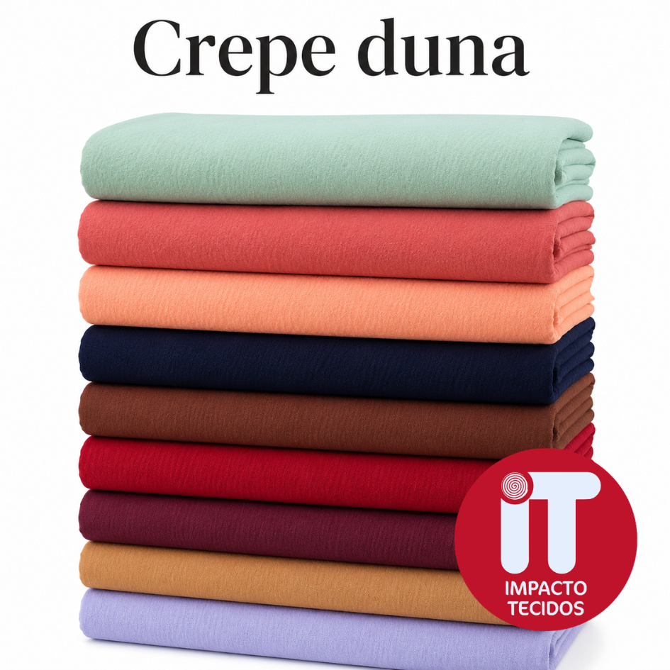 Tecido Crepe Duna Air Flow Liso 1 Metro x 1,50 Moda Feminina Vestidos Blusas Várias Cores