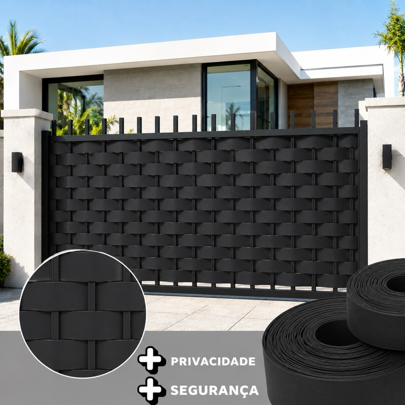 Protetor de portão / fita lona plástica para portão / lona para grades / protetor de grades/privacidade para piscina 7,5