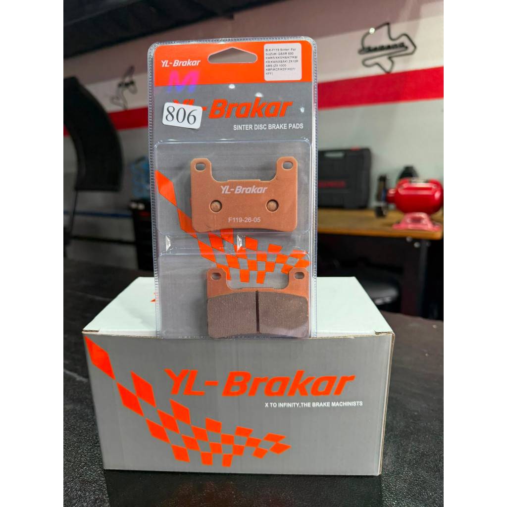 Pastilha freio Moto YL-Brakar 806HS-F119 KAWASAKI/SUZUKI VERSYS 1000, Z1000, ZX10-R, SRAD750, SRAD1000,V-STROM 1000